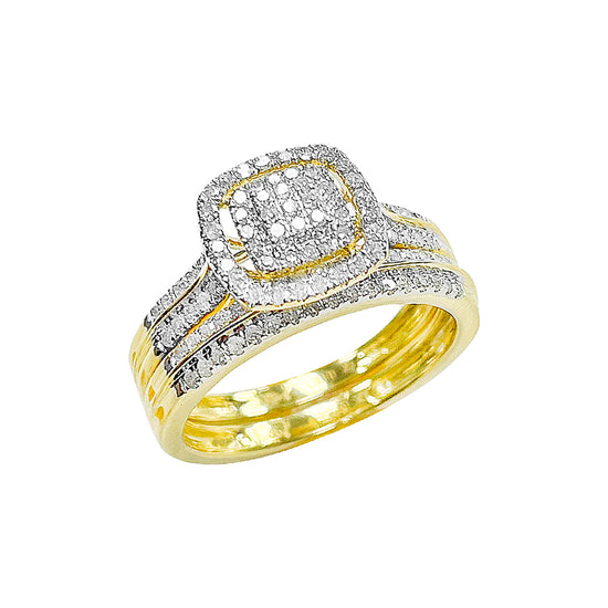 10K Bridal Set Yellow Gold 0.46CTW