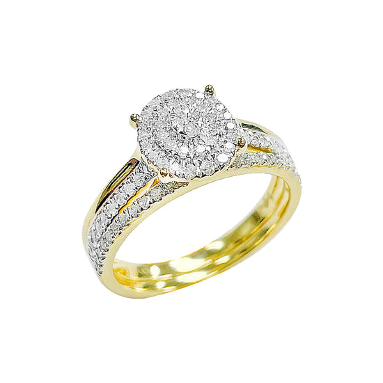 10K Bridal Set Yellow Gold 0.40CTW