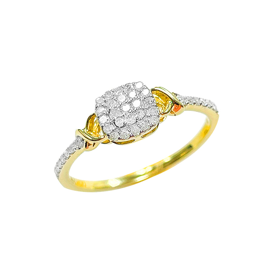 10K Ladies Ring Yellow Gold 0.20CTW