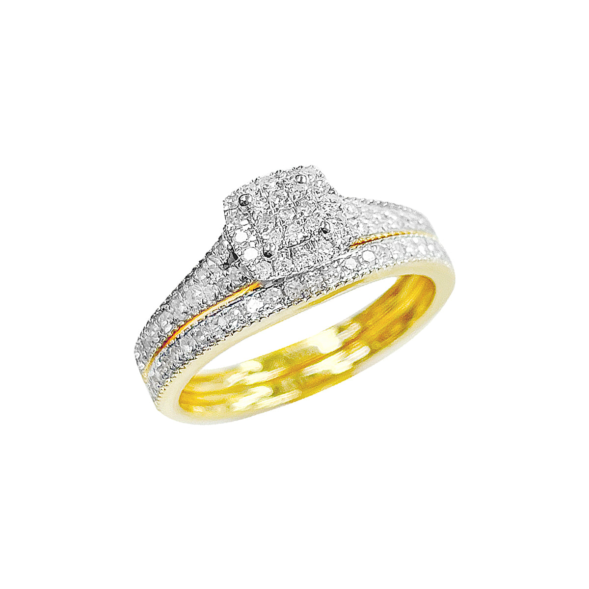 10K Bridal Set Yellow Gold 0.40CTW