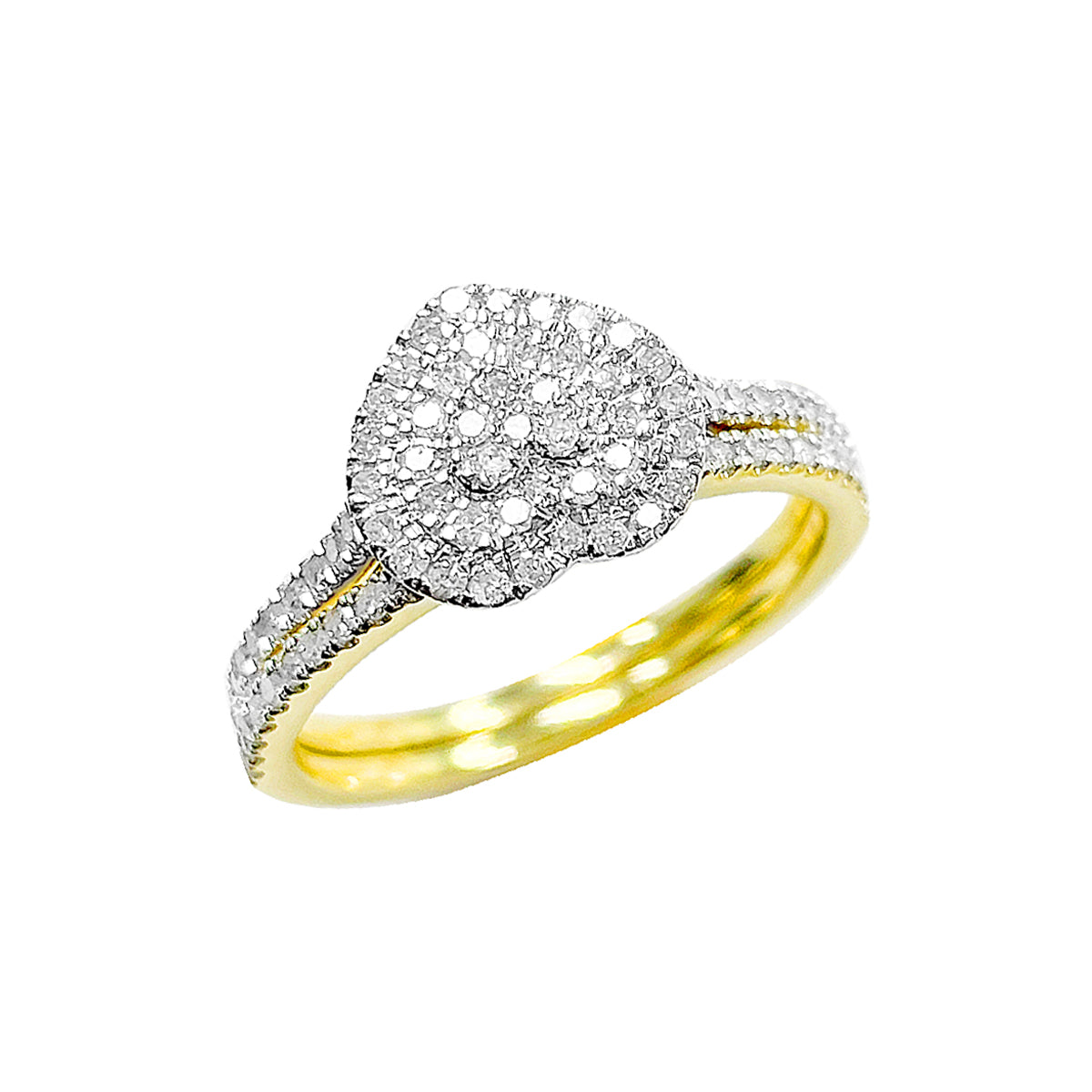 10K Bridal Set Yellow Gold 0.44CTW