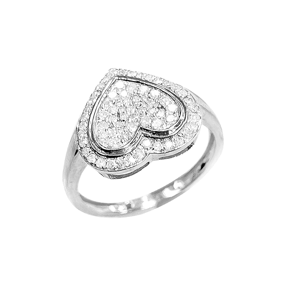 10K Ladies Ring White Gold 0.34CTW