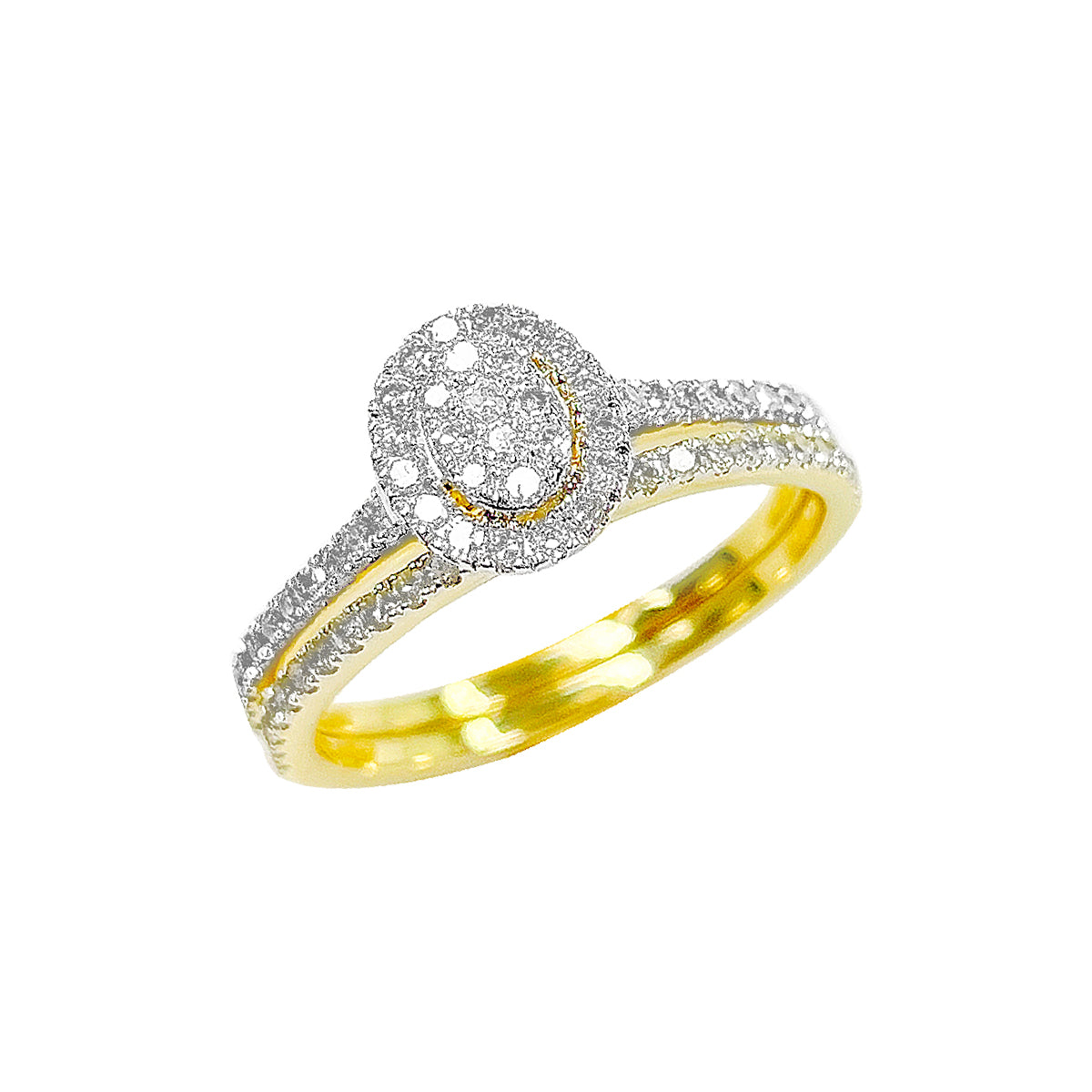 10K Bridal Set Yellow Gold 0.39CTW