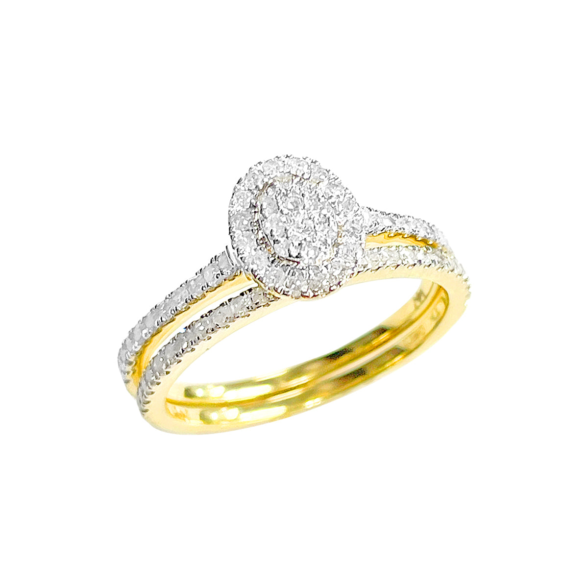 10K Ladies Ring Yellow Gold 0.46CTW