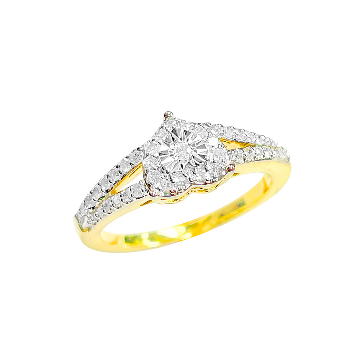 10K Ladies Ring Yellow Gold 0.31CTW