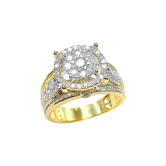 14K Ladies Ring Yellow Gold 1.53CTW