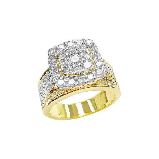 14K Ladies Ring Yellow Gold 2.17CTW