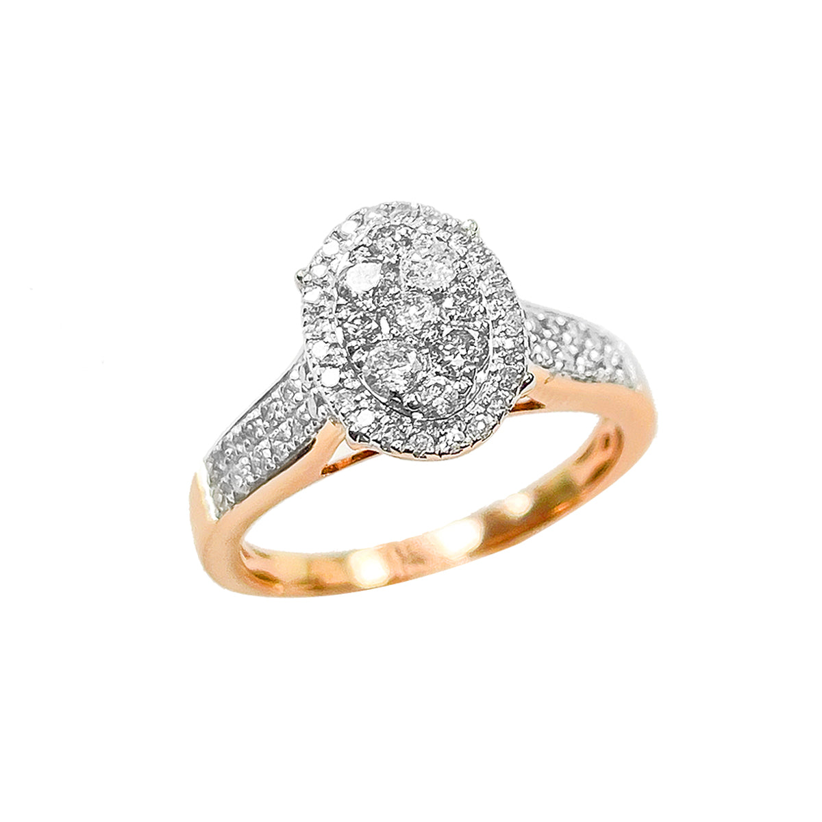 14K Ladies Ring Rose Gold 0.60CTW