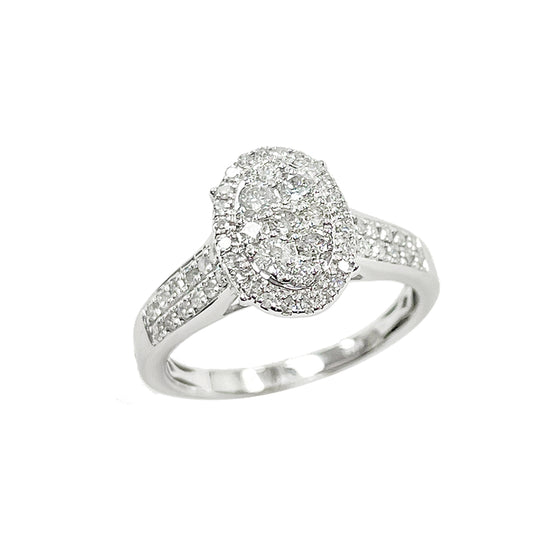 14K Ladies Ring White Gold 0.60CTW