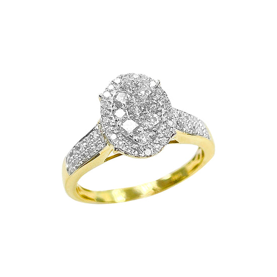 14K Ladies Ring Yellow Gold 0.60CTW