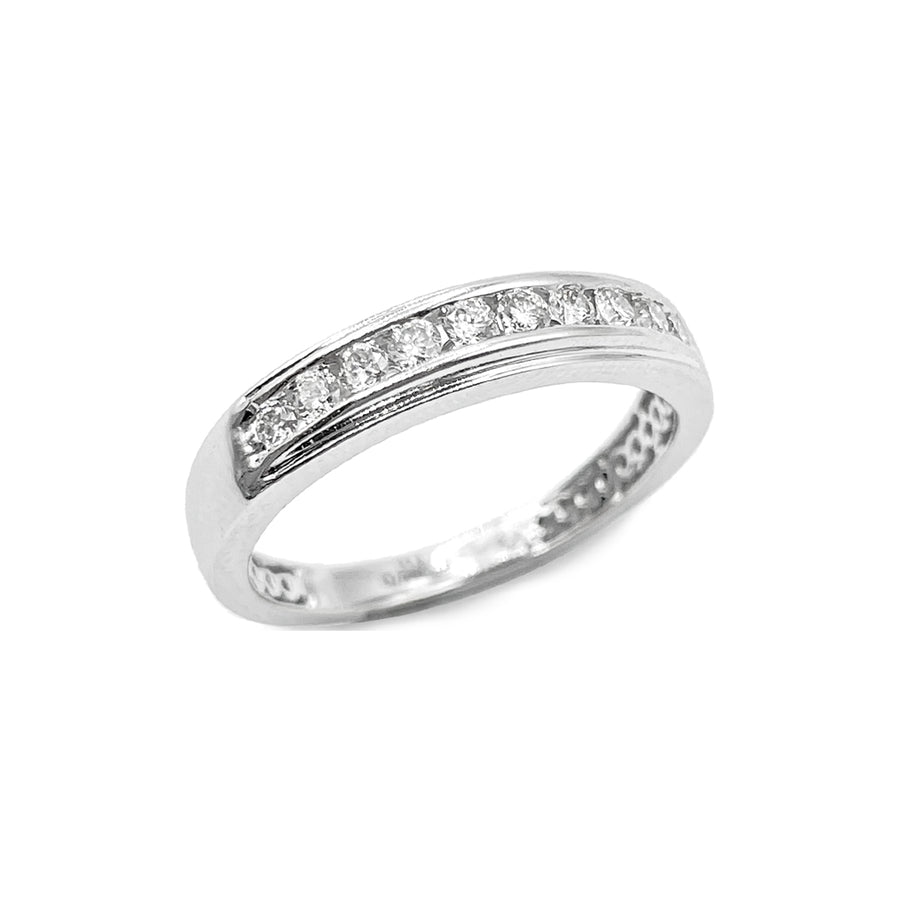 14K Men's Band White Gold 0.50CTW