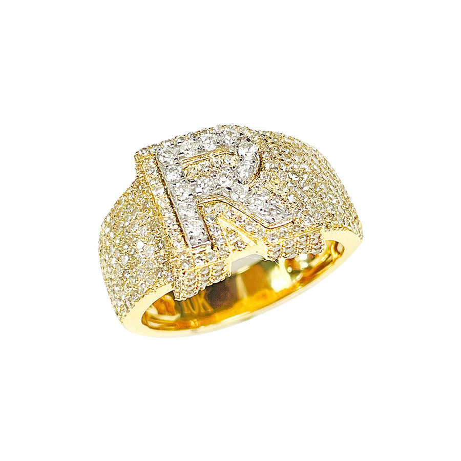 10K Men's Ring Yellow Gold 1.60CTW