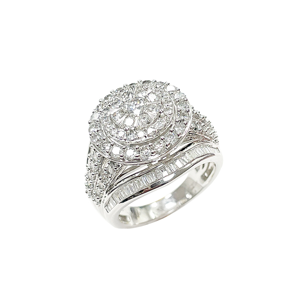 14K Ladies Ring White Gold 2.00CTW