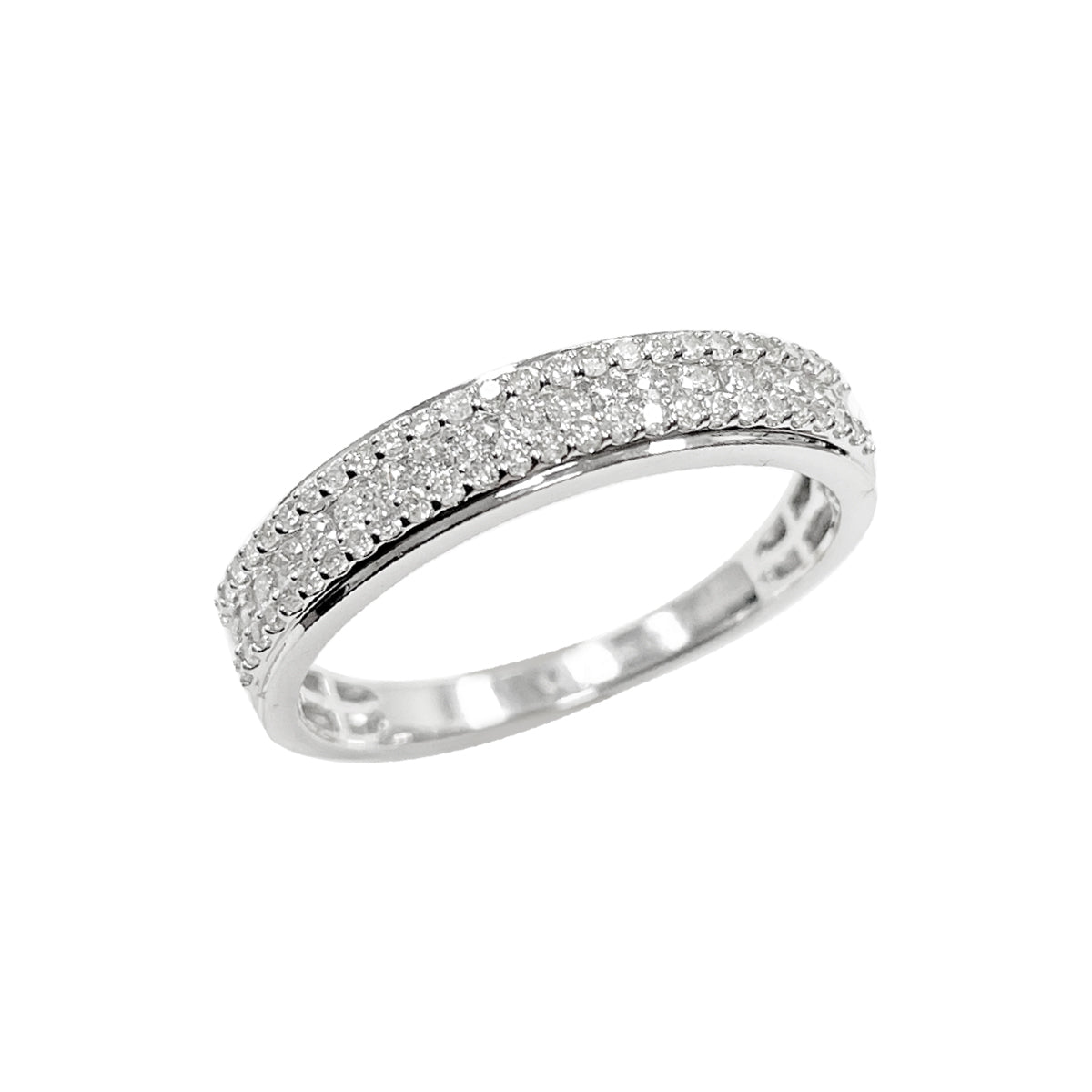 14K Ladies Band White Gold 0.50CTW