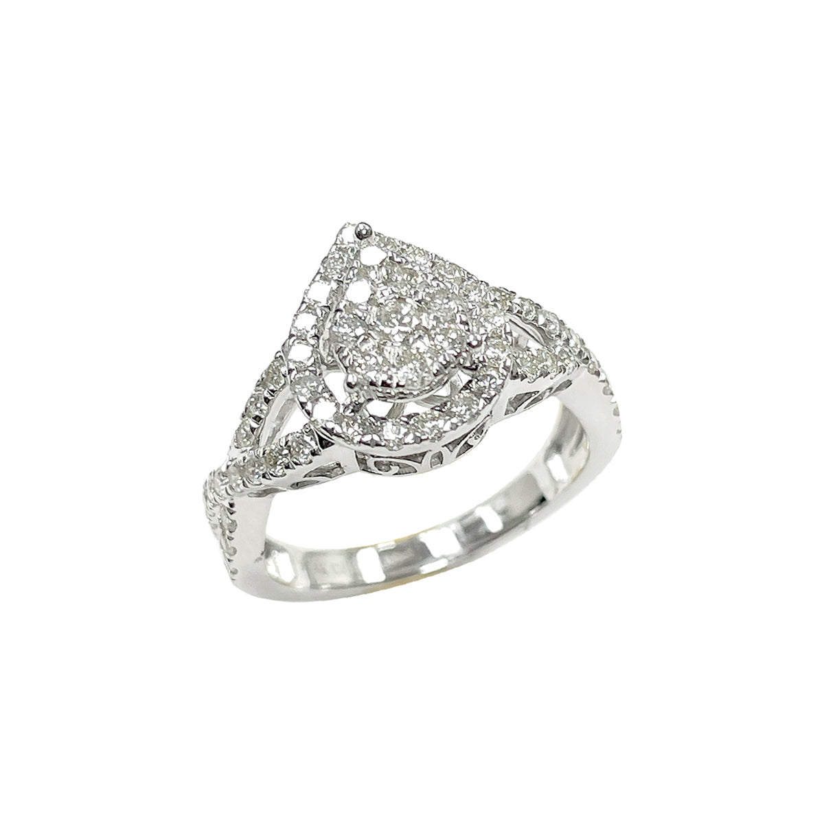 14K Ladies Ring White Gold 1.00CTW