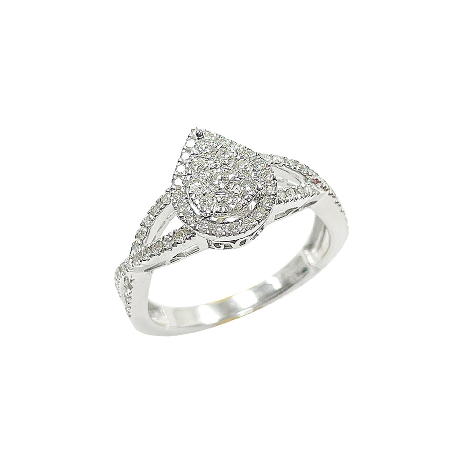 14K Ladies Ring White Gold 0.50CTW