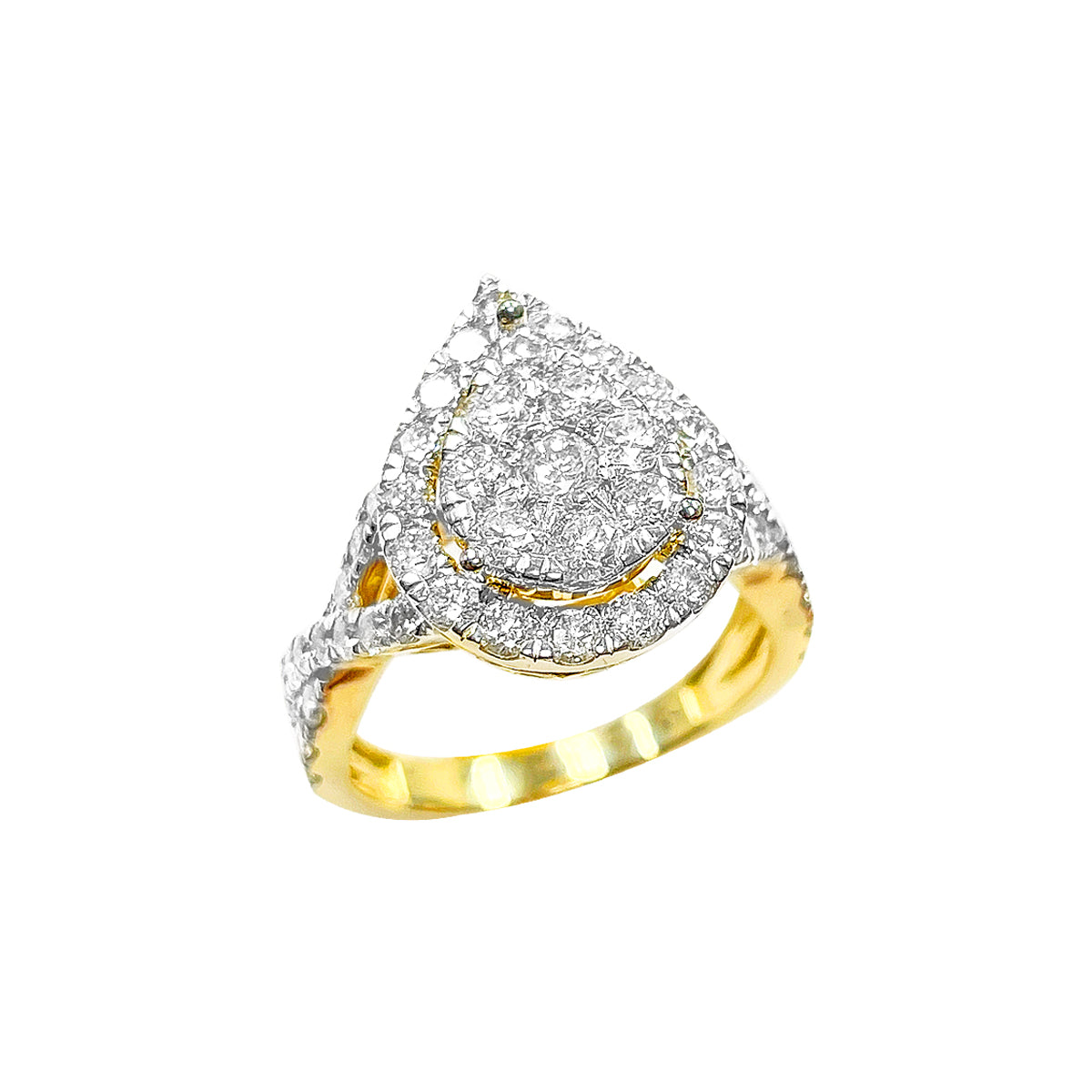 14K Ladies Ring Yellow Gold 2.00CTW