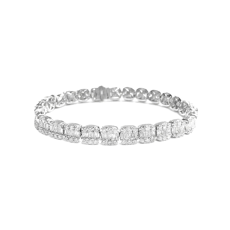 14K Ladies Bracelet White Gold 5.13CTW