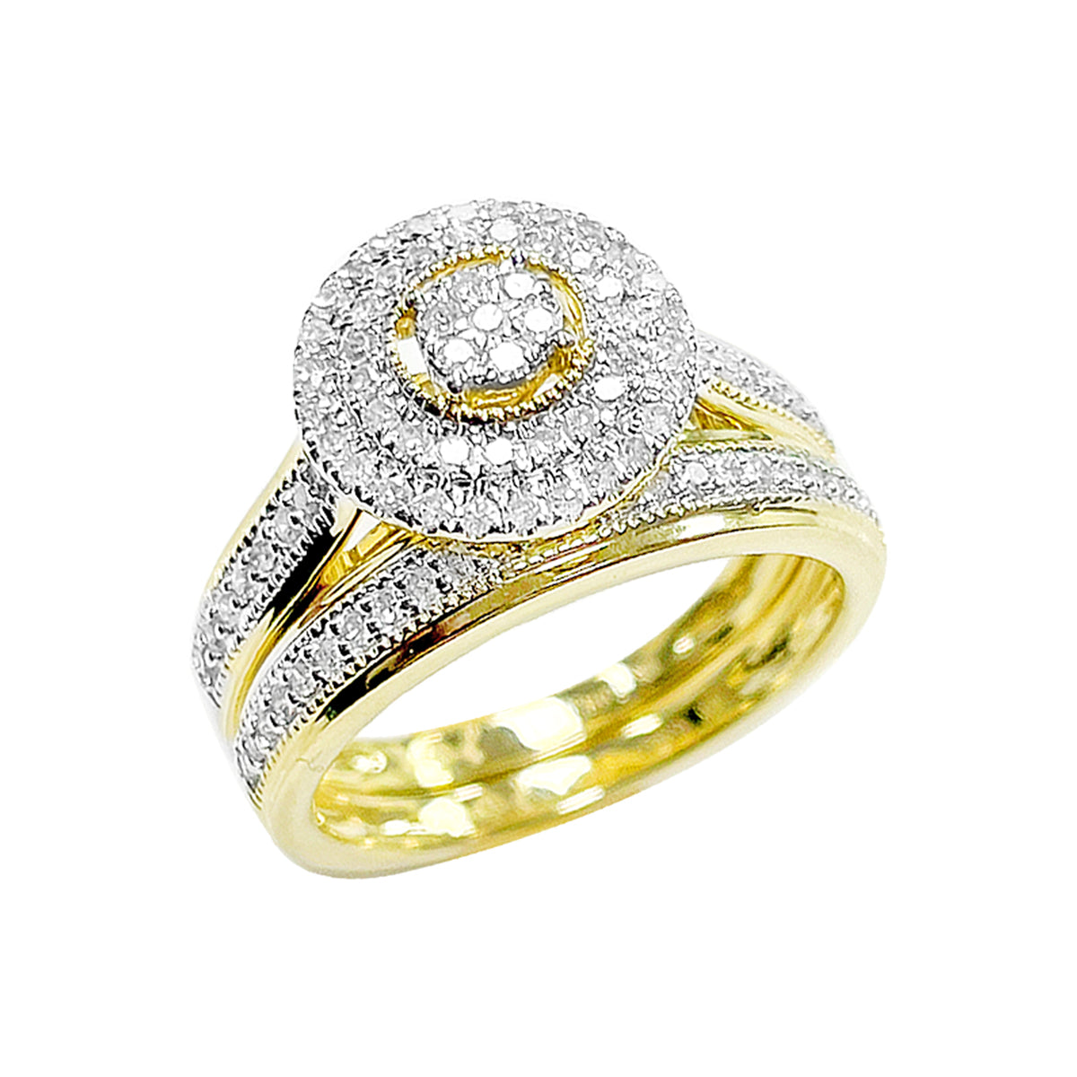 10K Bridal Set Yellow Gold 0.47CTW