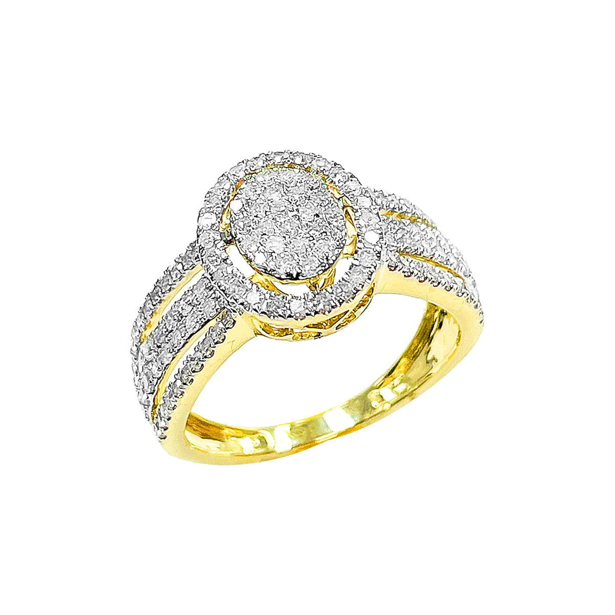 10K Ladies Ring Yellow Gold 0.67CTW