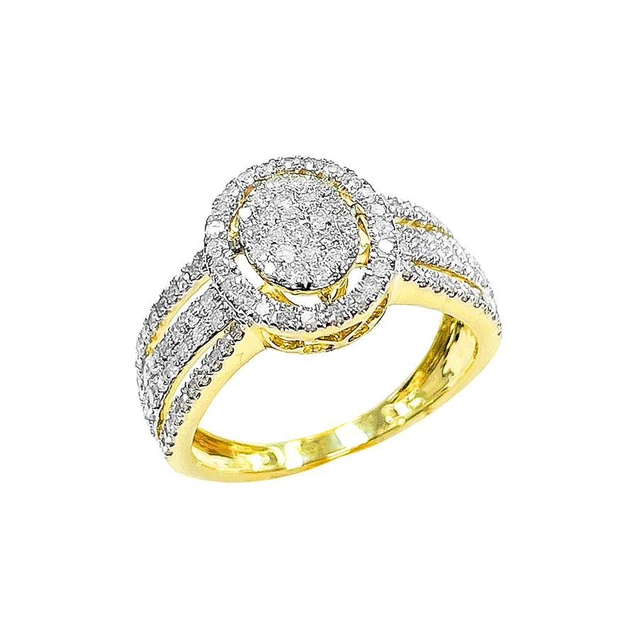 10K Ladies Ring Yellow Gold 0.67CTW