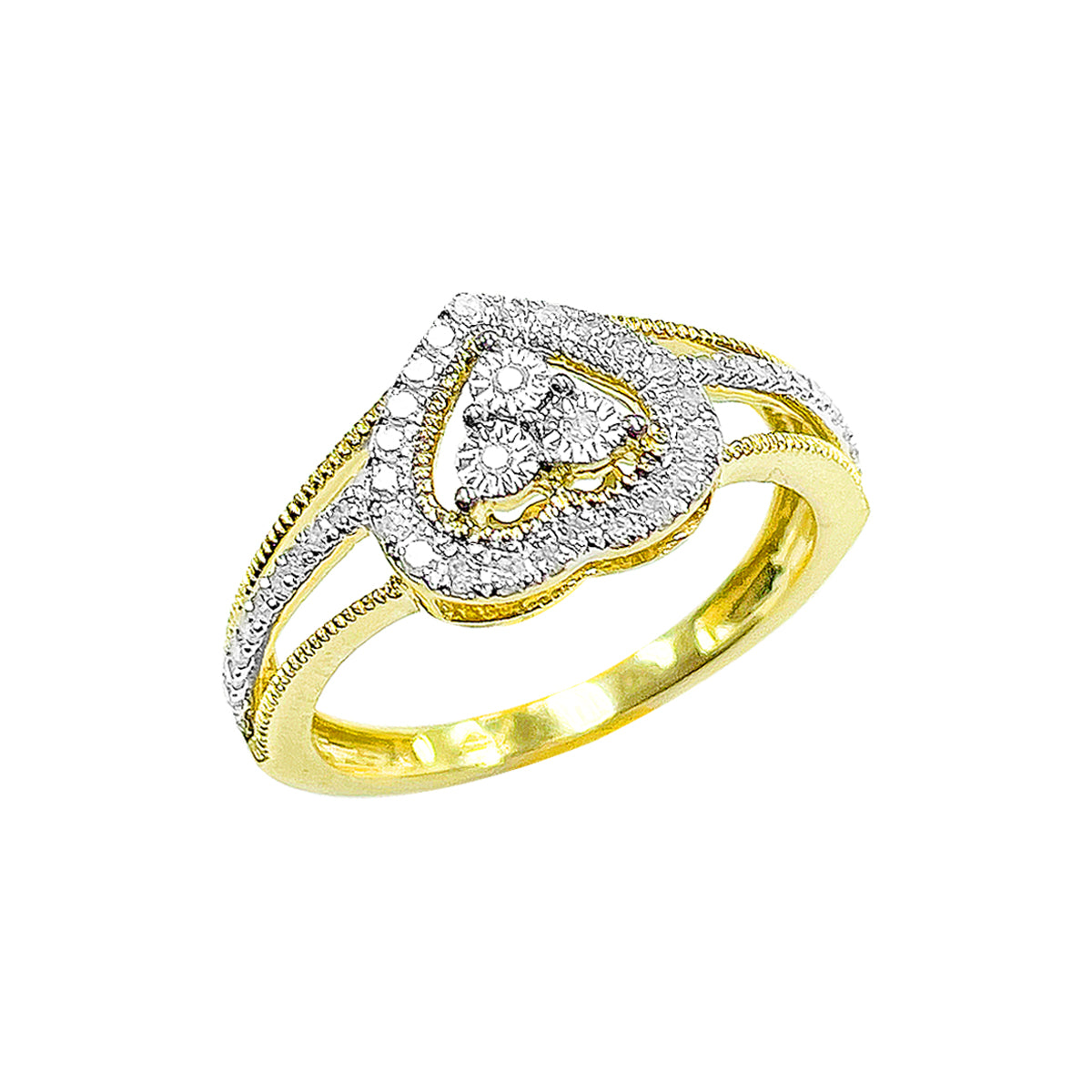 10K Ladies Ring Yellow Gold 0.25CTW