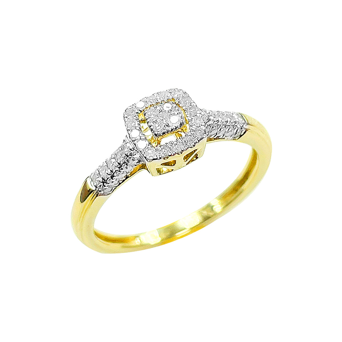 10K Ladies Ring Yellow Gold 0.23CTW