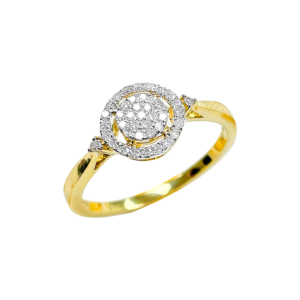 10K Ladies Ring Yellow Gold 0.18CTW