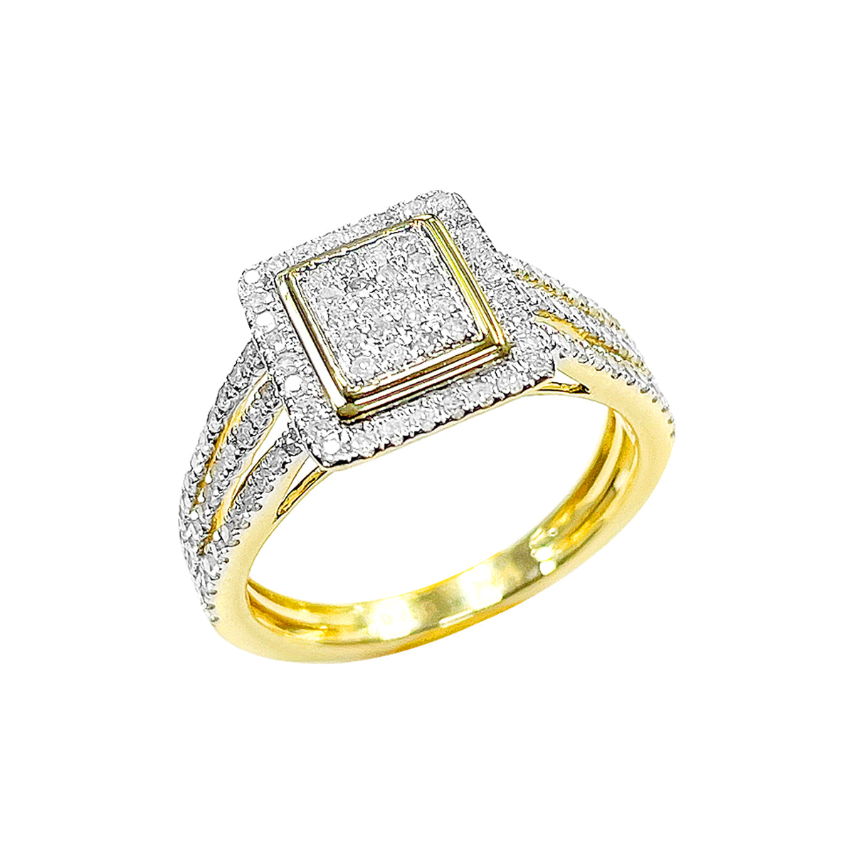 10K Ladies Ring Yellow Gold 0.55CTW