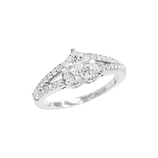 10K Ladies Ring White Gold 0.31CTW