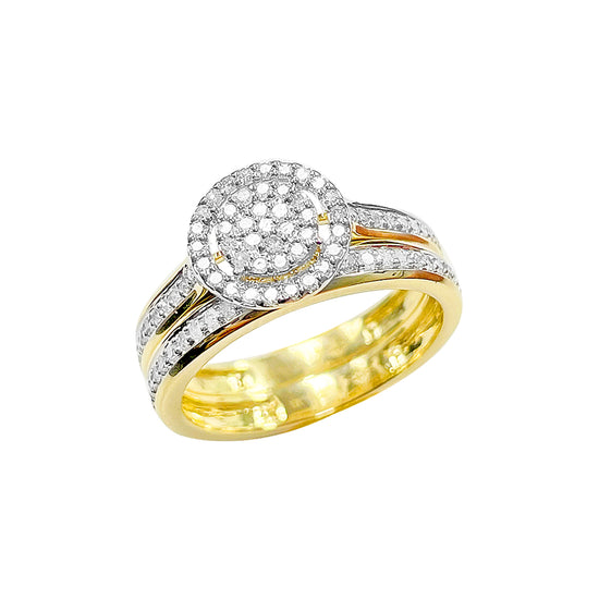 10K Bridal Set Yellow Gold 0.46CTW