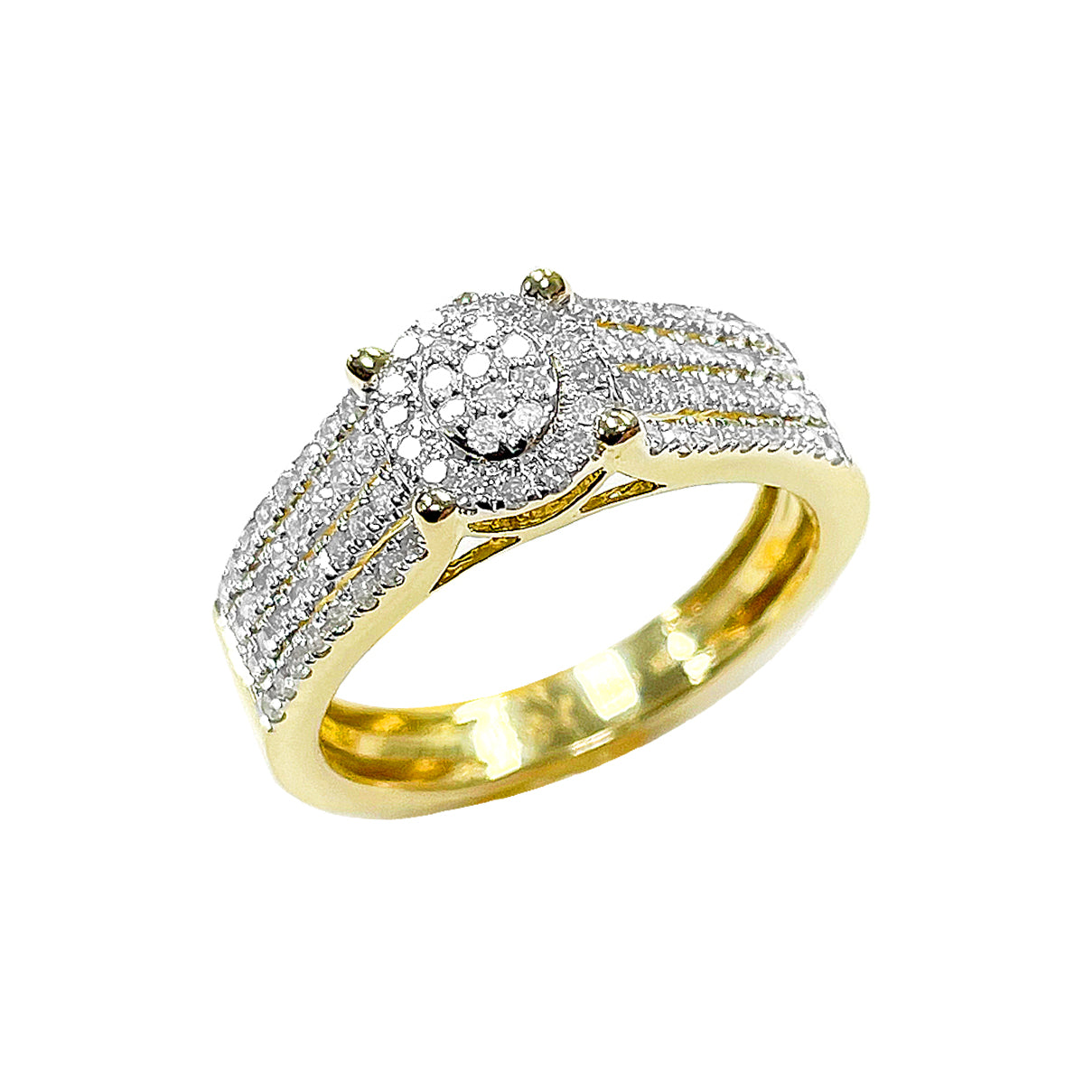 10K Ladies Ring Yellow Gold 0.46CTW