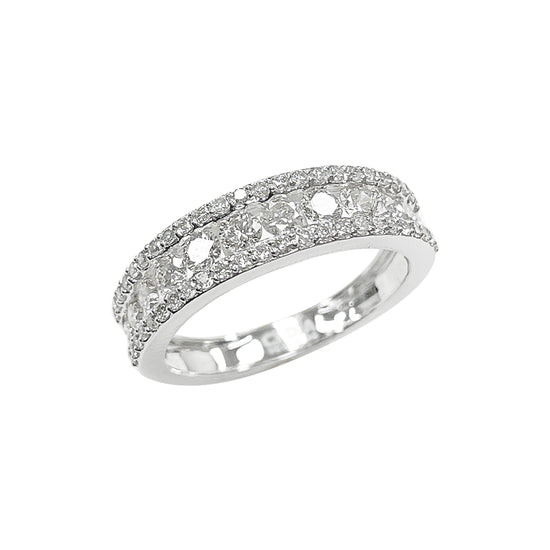 14K Ladies Band White Gold 1.00CTW