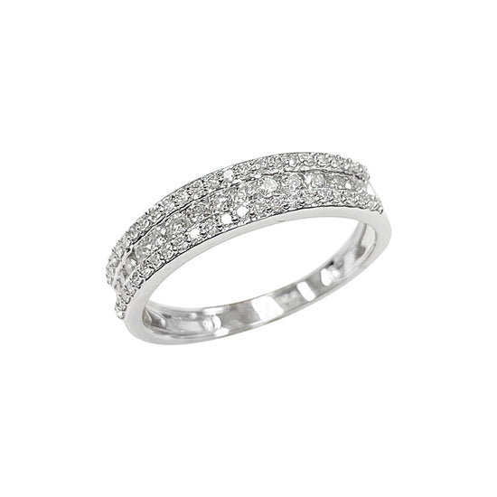 14K Ladies Band White Gold 0.50CTW