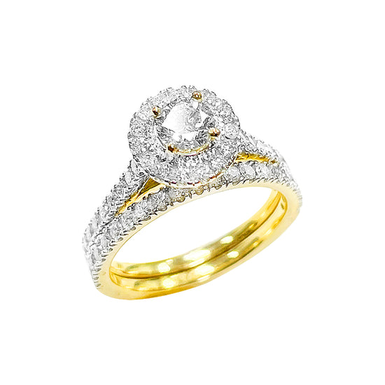 14K Bridal Set Yellow Gold 1.70CTW