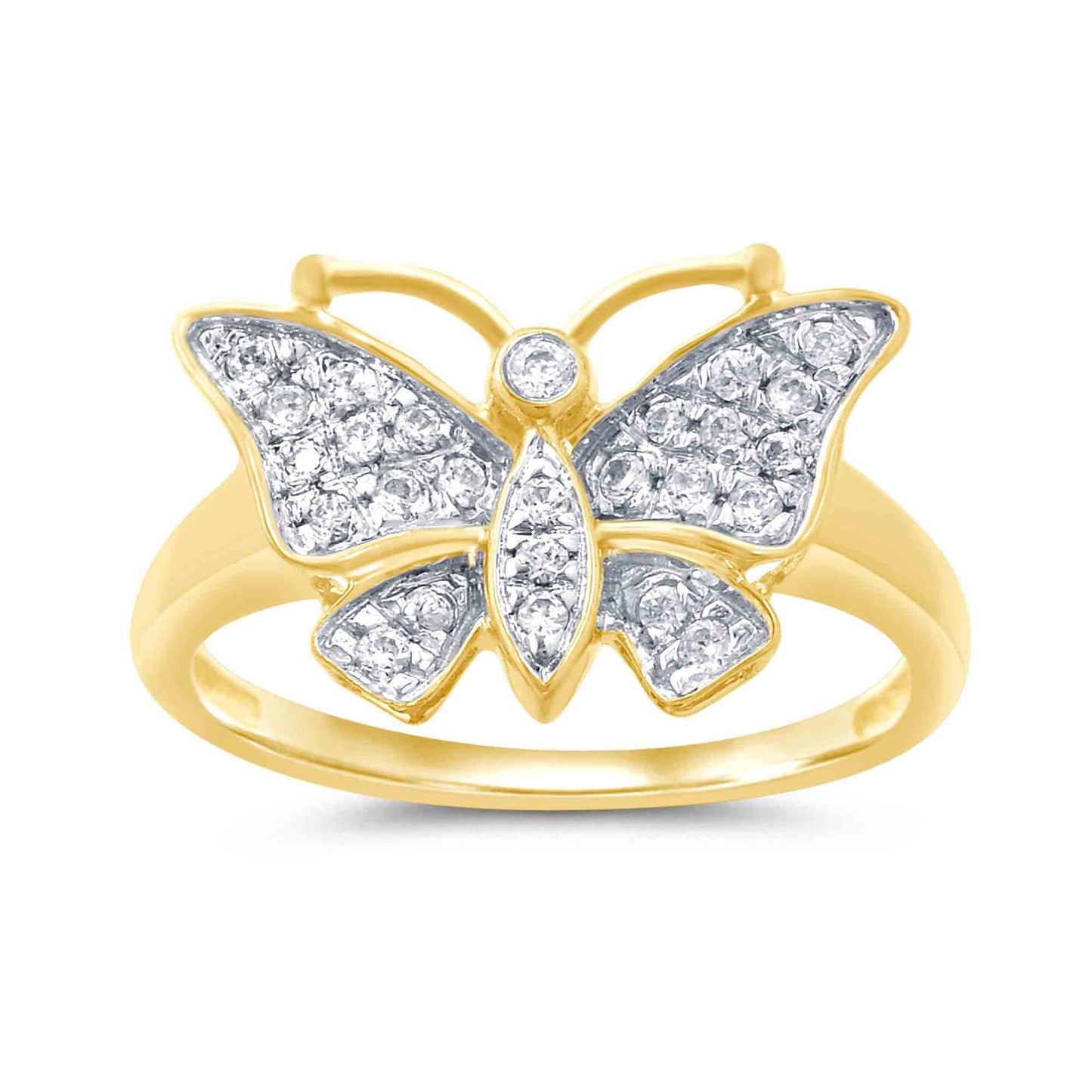 10KTGOLD 0.25CTDIA BUTTERFLY RING
