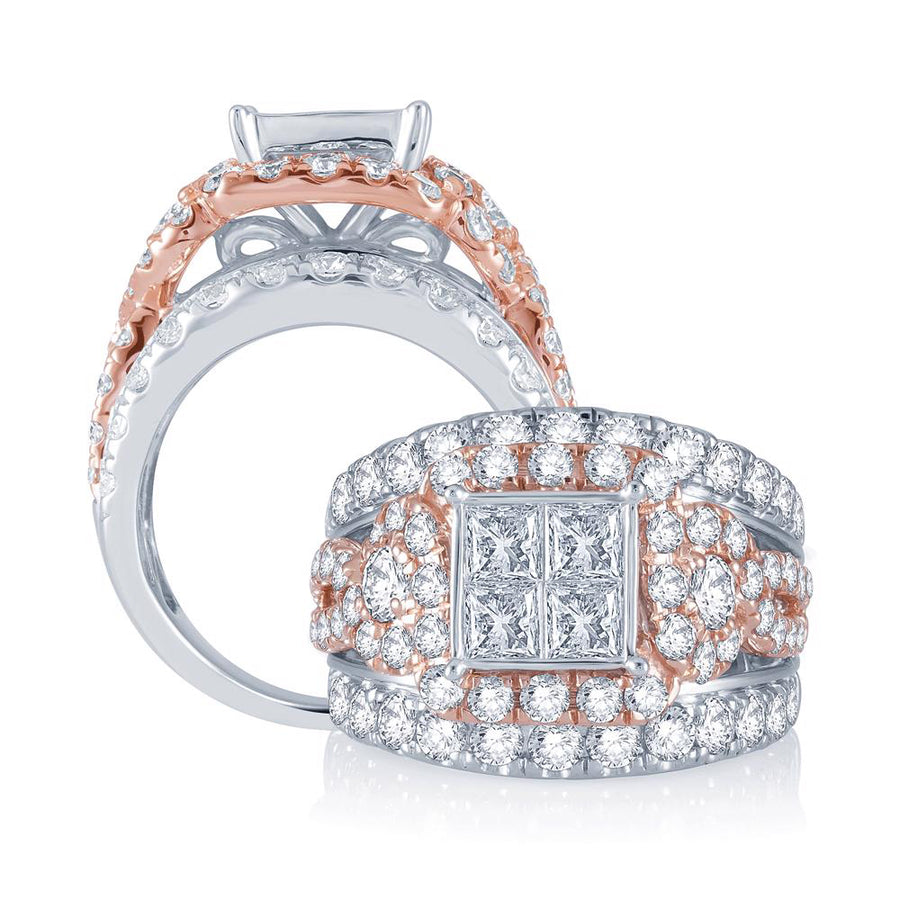 14K  4.00CT  Diamond  BRIDAL  RING