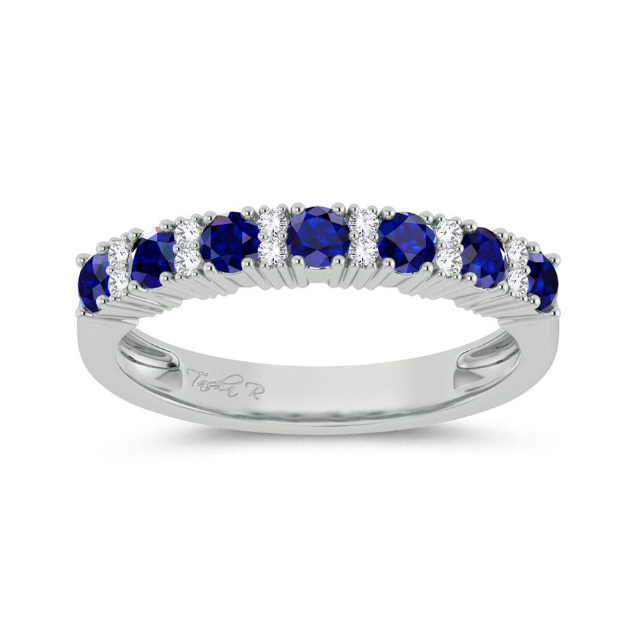 14K 0.10ct Diamond Sapphire Ring