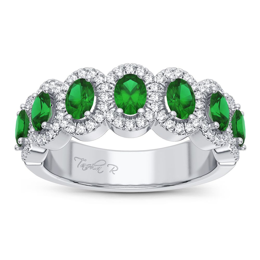 14K 0.26CT Diamond Emerald Ring