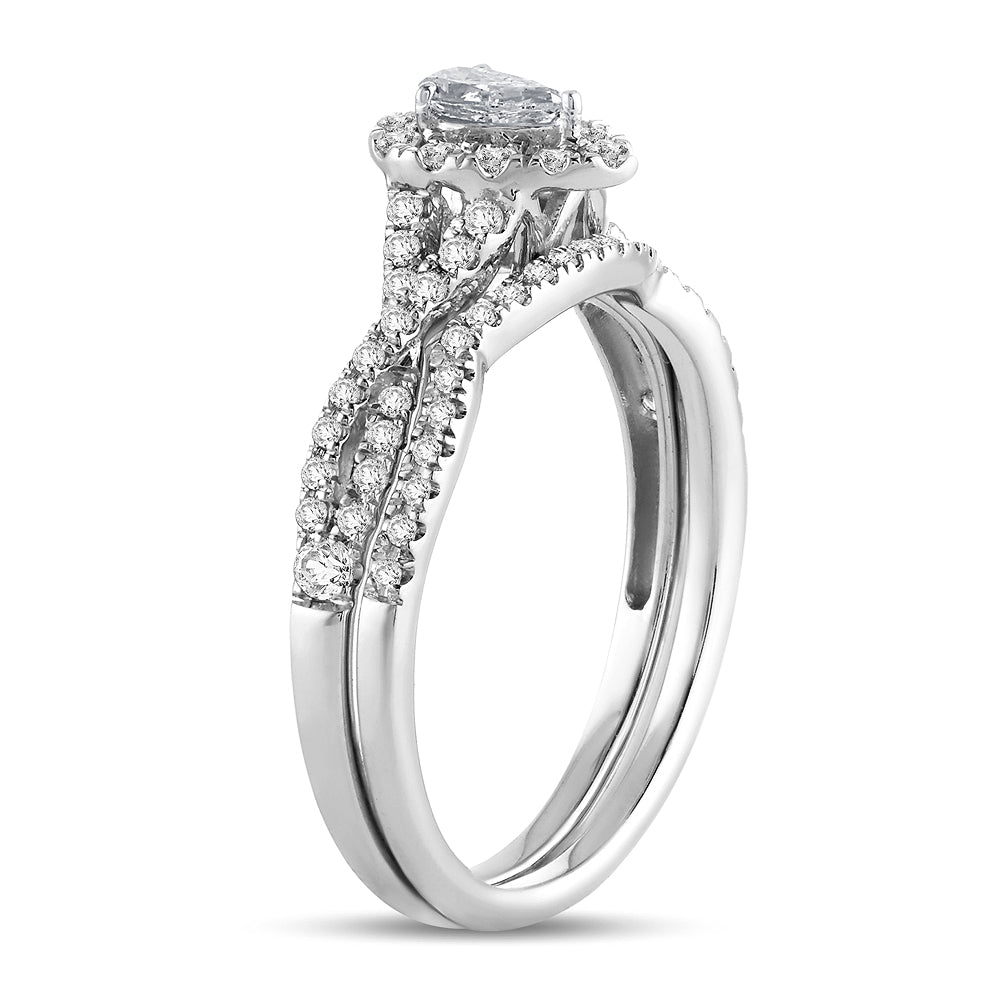 14K 0.50CT Fancy Cut Bridal Ring