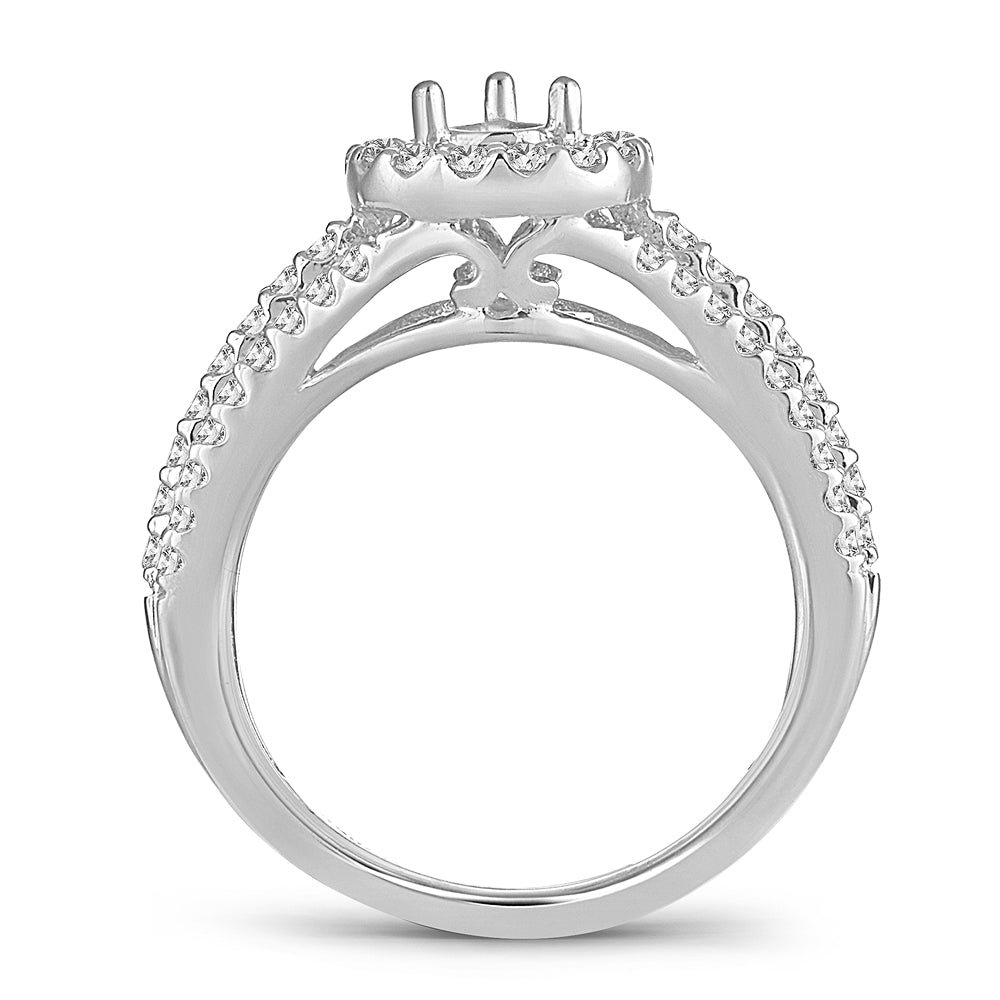 14K 0.75CT Diamond semi-mount ring